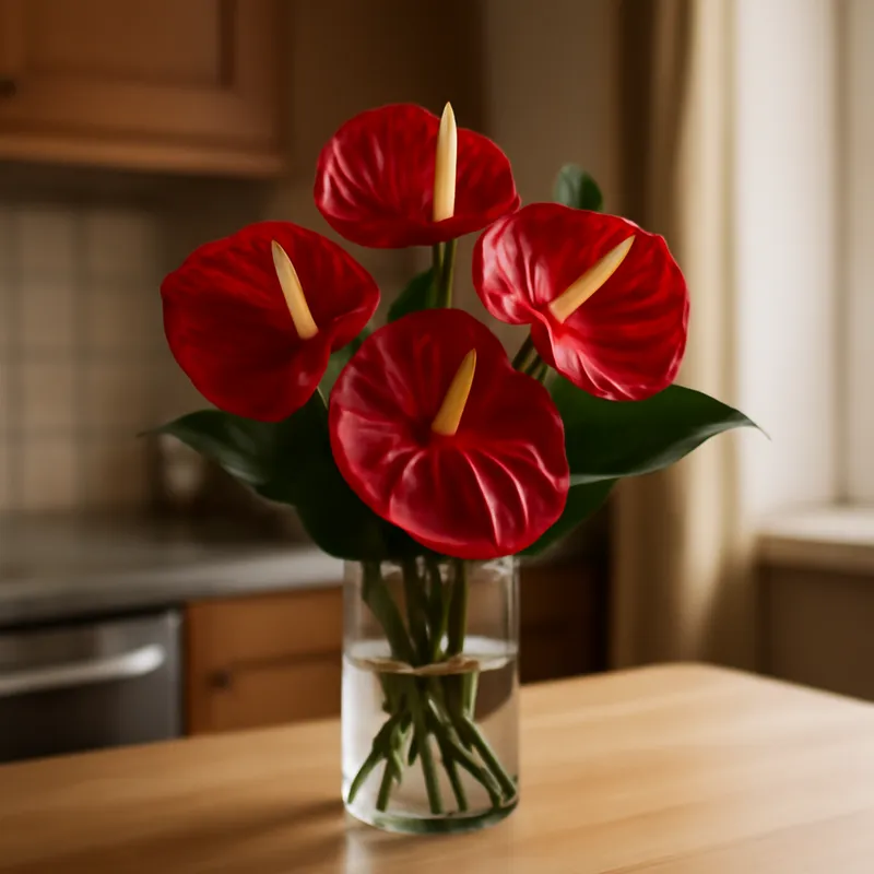 Anthurium (flamingoplant) – rood – afbeelding 3