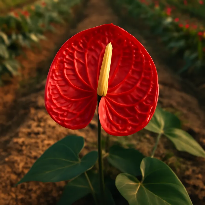 Anthurium (flamingoplant) – rood – afbeelding 4