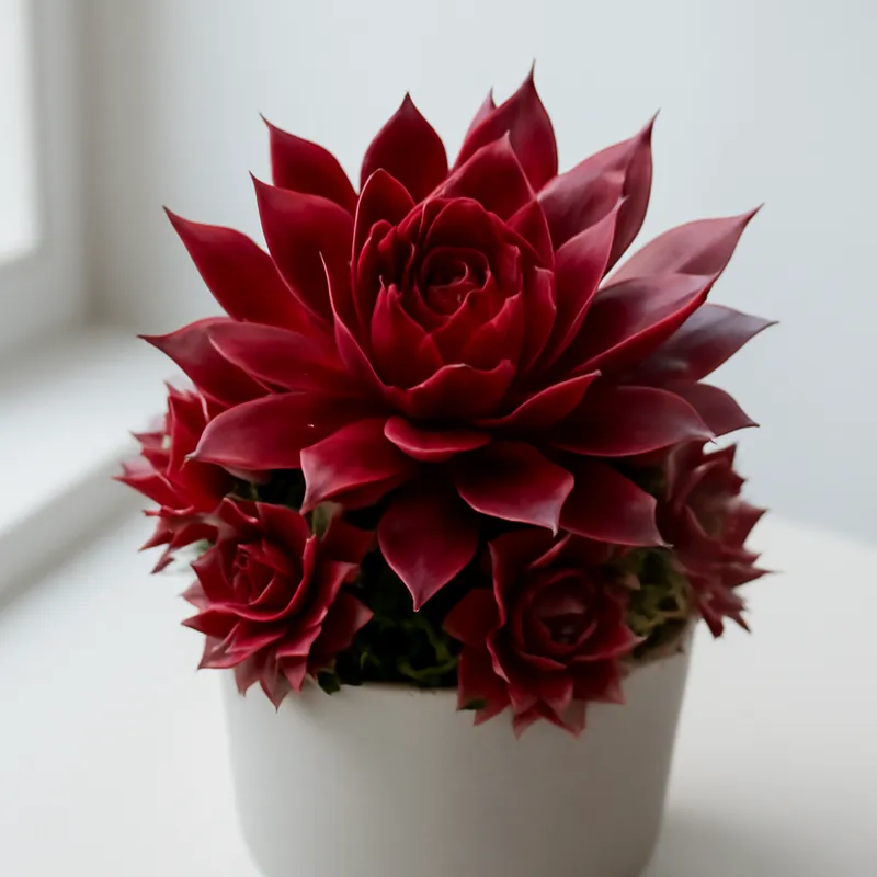 Huislook – rood – afbeelding 3