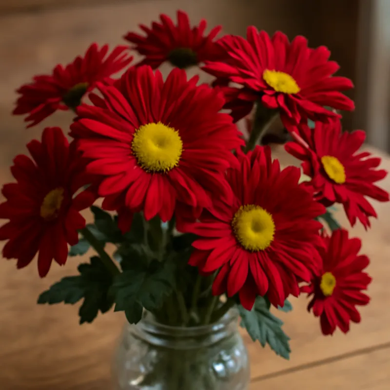 Madeliefje – rood – afbeelding 3