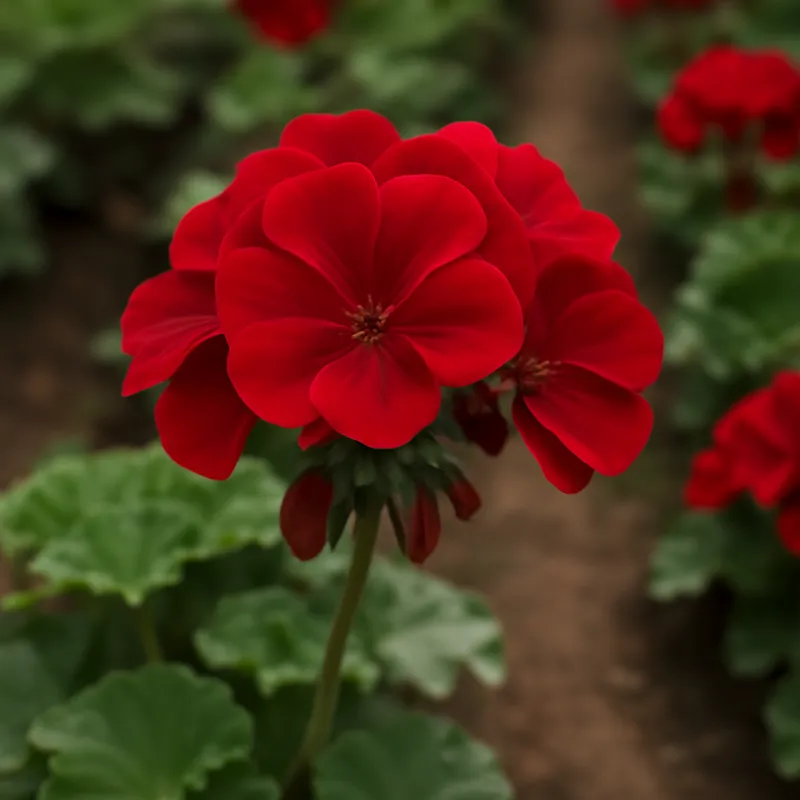 Pelargonium – rood – afbeelding 4