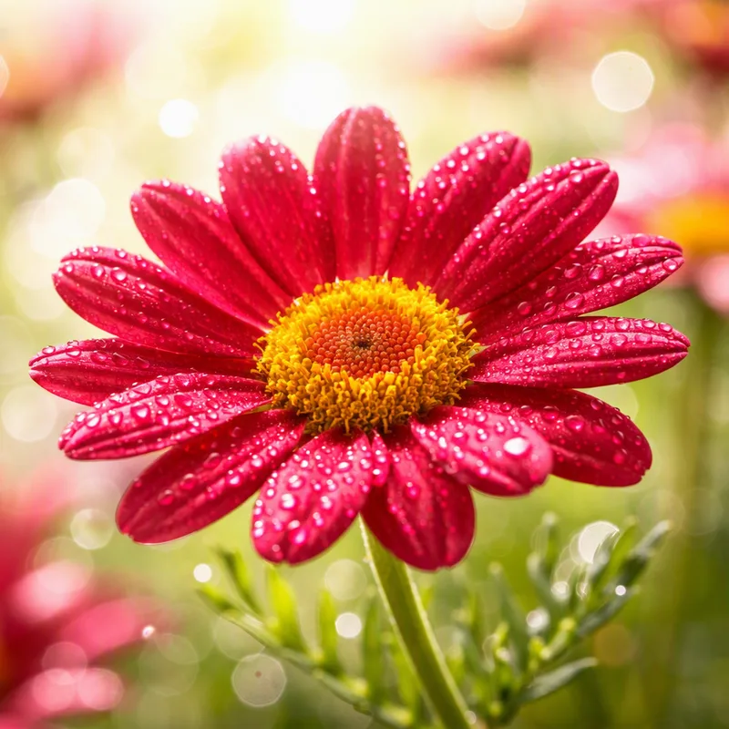 Struikmargriet - rood - afbeelding 1