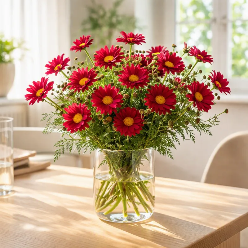 Struikmargriet - rood - afbeelding 2