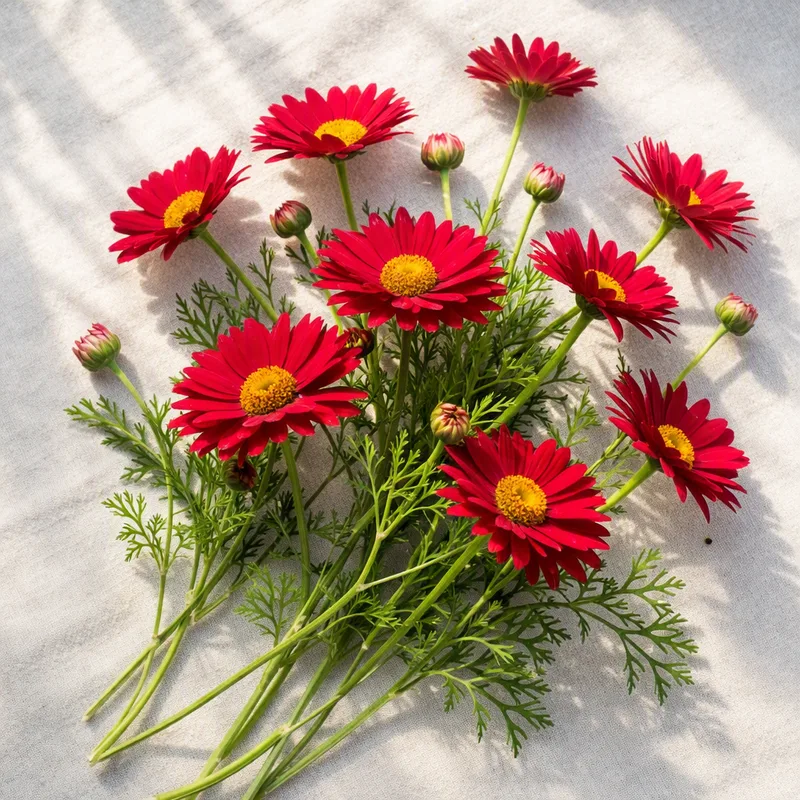 Struikmargriet - rood - afbeelding 4