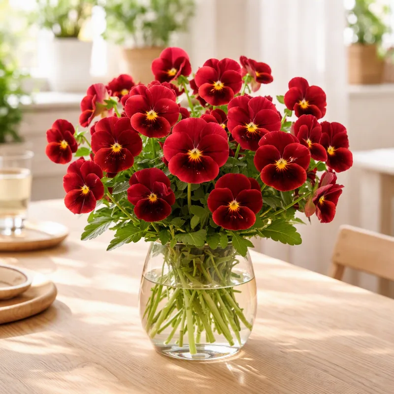 Tuinviooltje - rood - afbeelding 2