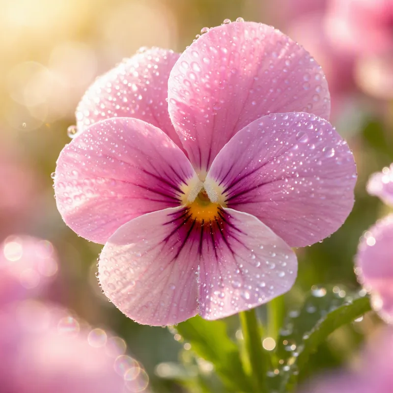 Tuinviooltje - roze - afbeelding 1