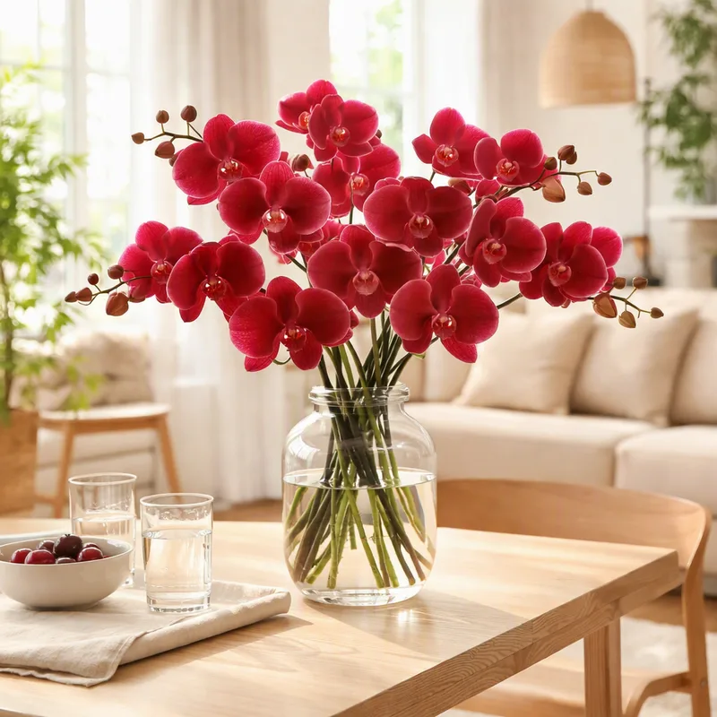 Vlinderorchidee - rood - afbeelding 2