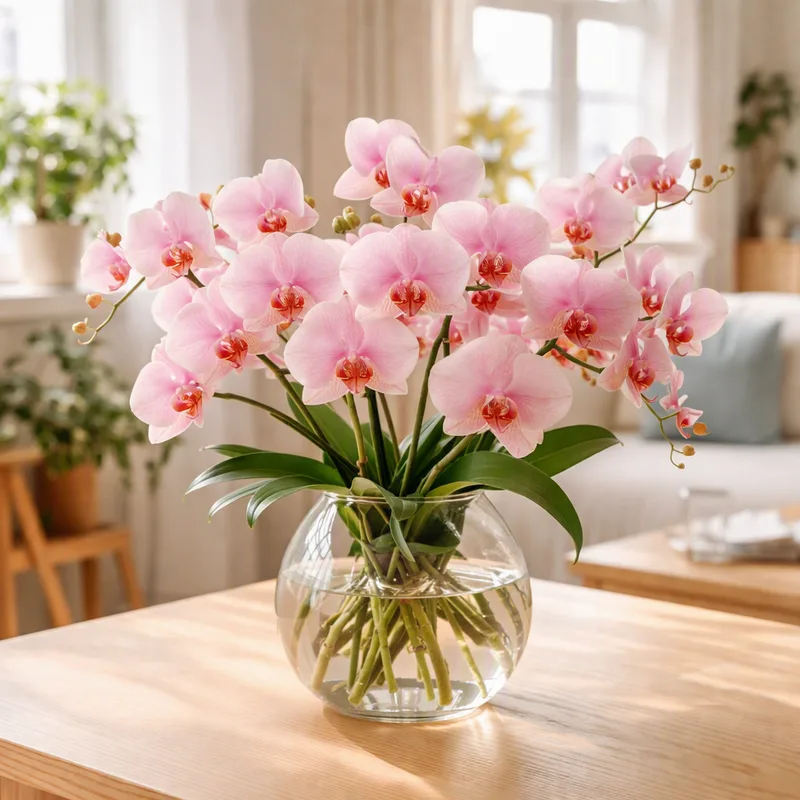 Vlinderorchidee - roze - afbeelding 2
