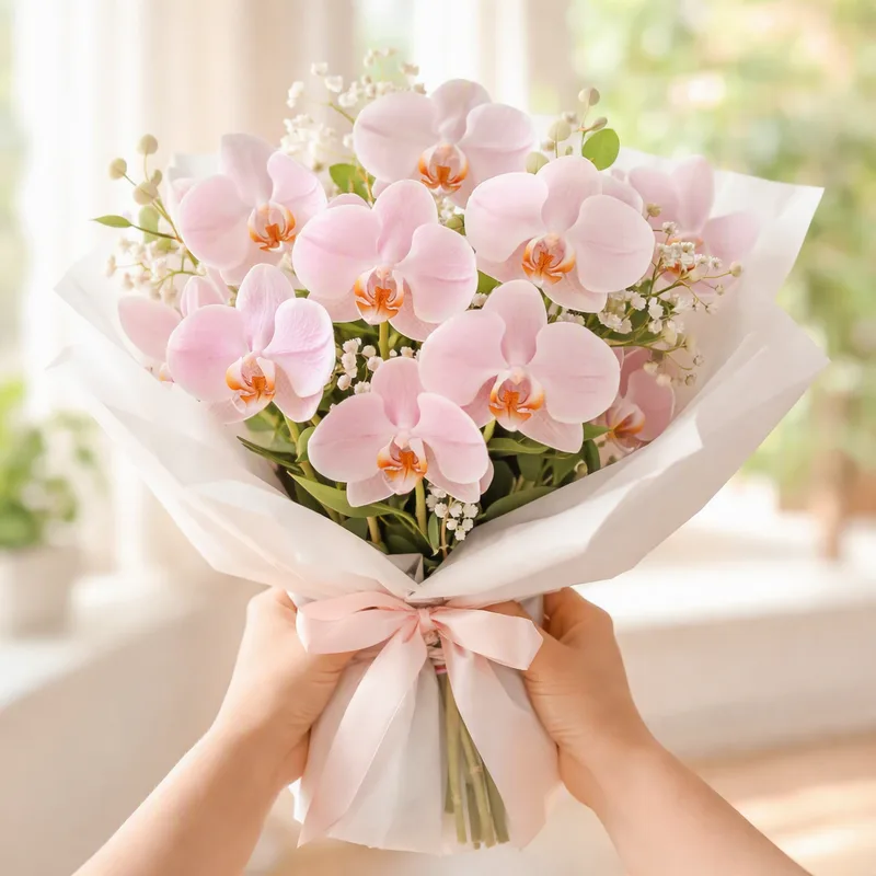 Vlinderorchidee - roze - afbeelding 3