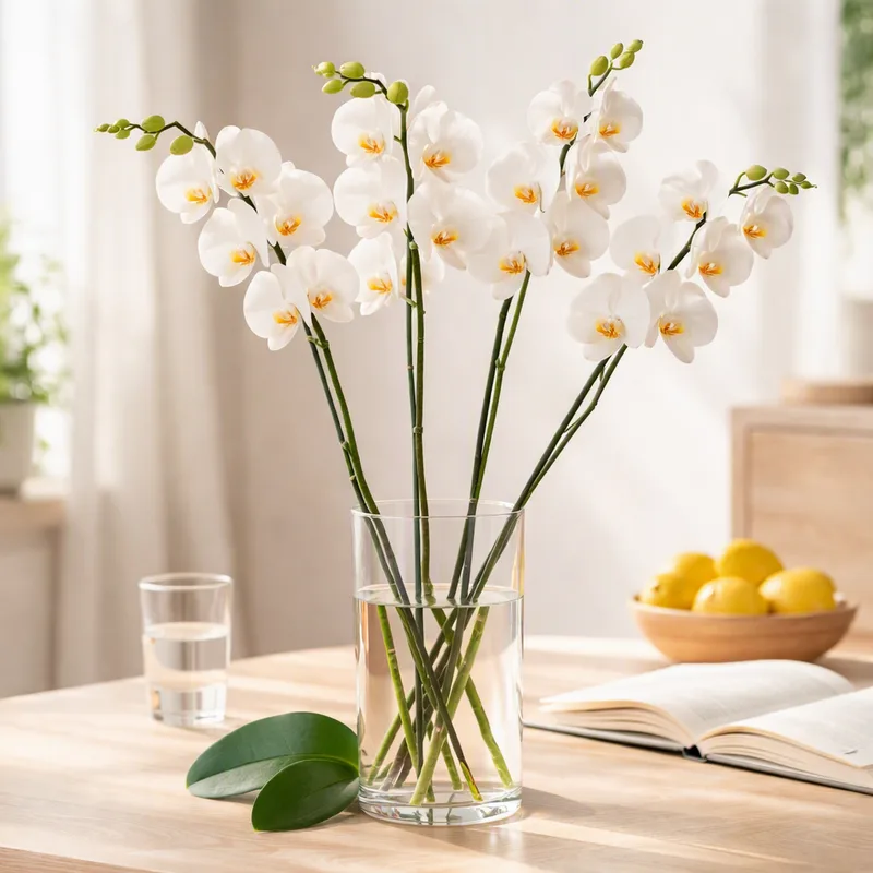 Vlinderorchidee - wit - afbeelding 2