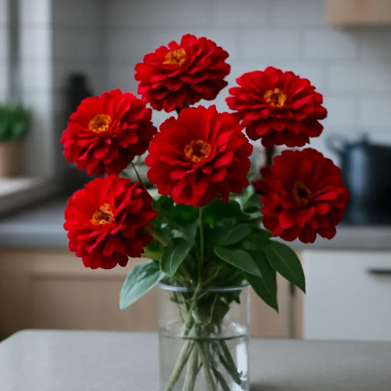 Zinnia – rood – afbeelding 3