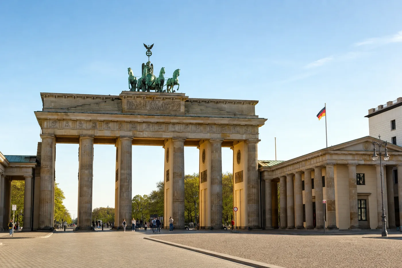 Duitsland – bekend monument met de nationale vlag