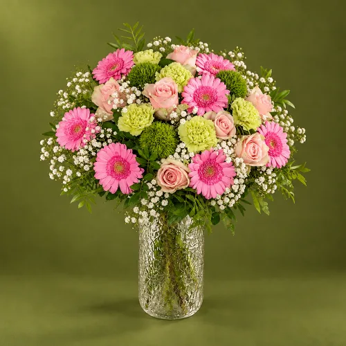 Gemengd Roze Luxe Boeket