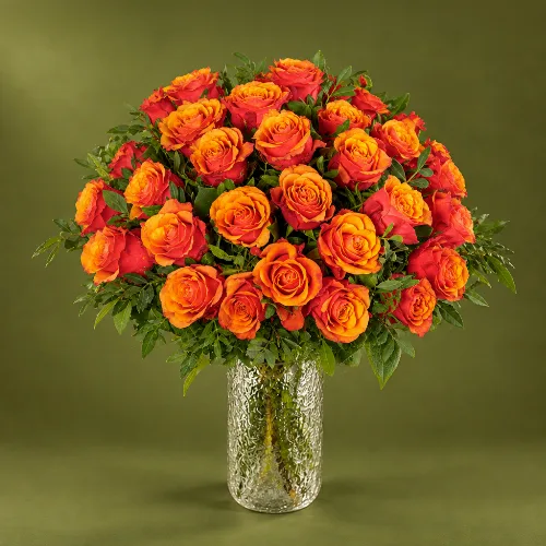 30 Oranje Rozen Luxe Boeket
