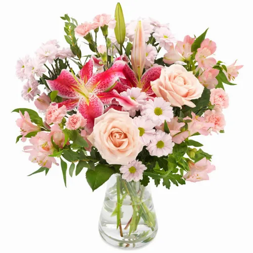 Roze bloemistenboeket